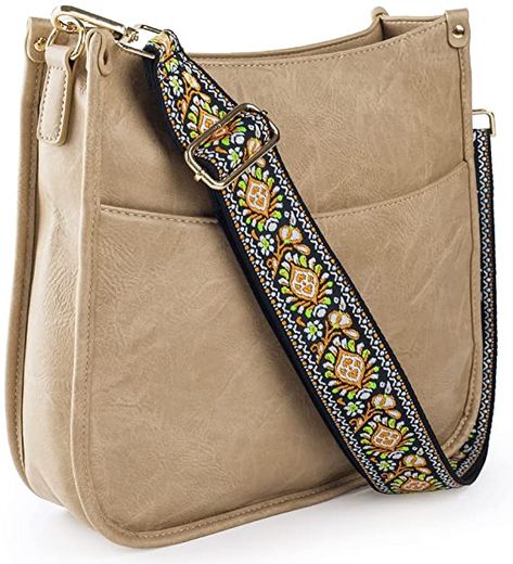 Amazon.com: Viva Terry Vegan Leather Crossbody Fashion Shoulder Bag Purse with Adjustable Strap (Khaki) : Everything Else Over The Shoulder Purse, Chic Crossbody Bag, Shoe Bags, Crossbody Bags For Women, Stylish Shoulder Bag, Purse Styles, Guitar Strap, Womens Purses, Womens Clothing Sizes