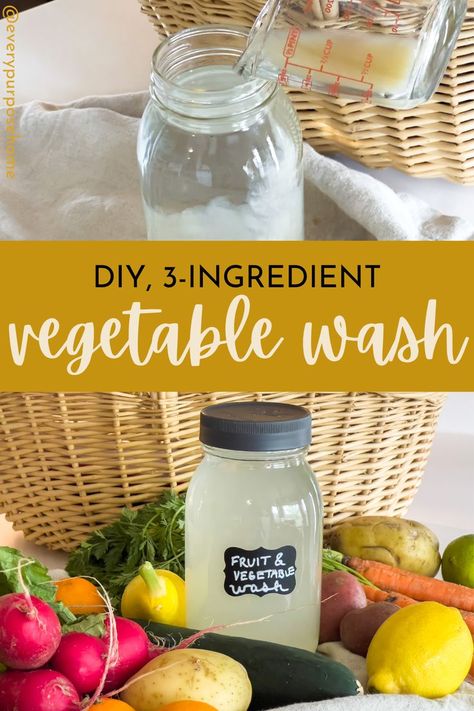 vegetable wash diy Natural Produce Wash, Diy Fruit And Vegetable Cleaner, Homemade Veggie Wash, Homemade Vegetable Wash, Washing Vegetables With Vinegar, Diy Fruit And Vegetable Wash, Fruit And Vegetable Wash Recipe, Natural Fruit And Veggie Wash, Diy Fruit And Veggie Wash