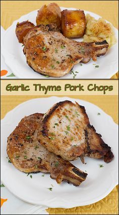 Thyme Pork Chops, Supper Meals, Fun Meals, Pork Meals, Best Pork Recipe, Thyme Recipes, Fancy Dinner Recipes, Meat Dish, Healthy Meat Recipes