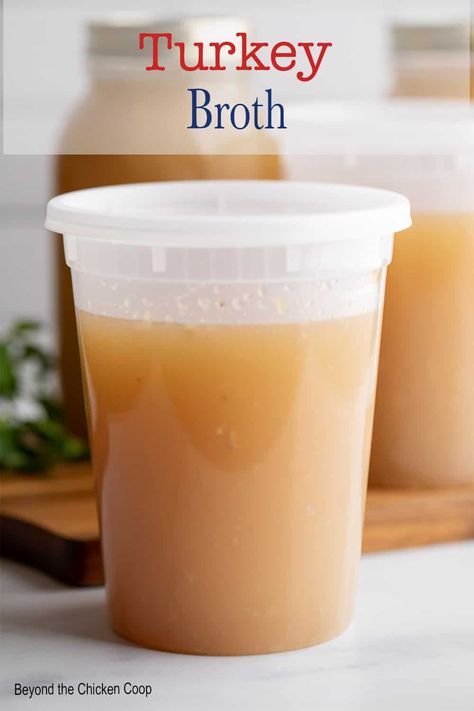 Homemade Turkey Broth Turkey Stock Instant Pot, Pressure Canning Turkey Broth, Homemade Turkey Stock Recipe, How To Make Turkey Stock From Bones, How To Make Turkey Broth, Turkey Neck Broth Recipe, Homemade Turkey Broth, Turkey Stock From Neck And Giblets, Homemade Turkey Stock