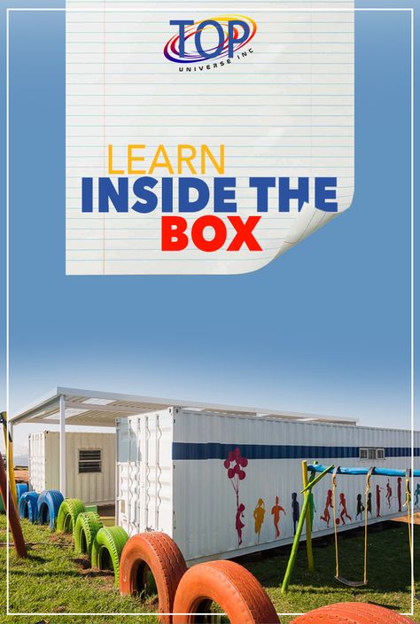 Building schools cost a lot. Opt for classrooms made from used #shipping #containers. These are economical, eco-friendly, and easily customizable.  #ThinkInsideTheBox #ShippingContainers #UsedContainersForSale #UsedContainers #ContainerBuilding #Schools #Classrooms #containerschool #shippingcontainerschool #schoolcontainer #containerschoolbuilding Shipping Container School Classroom, Shipping Container Classroom, Container Library, Container Classroom, School Building Design, Used Shipping Containers, Container Office, Container Buildings, Business Hub