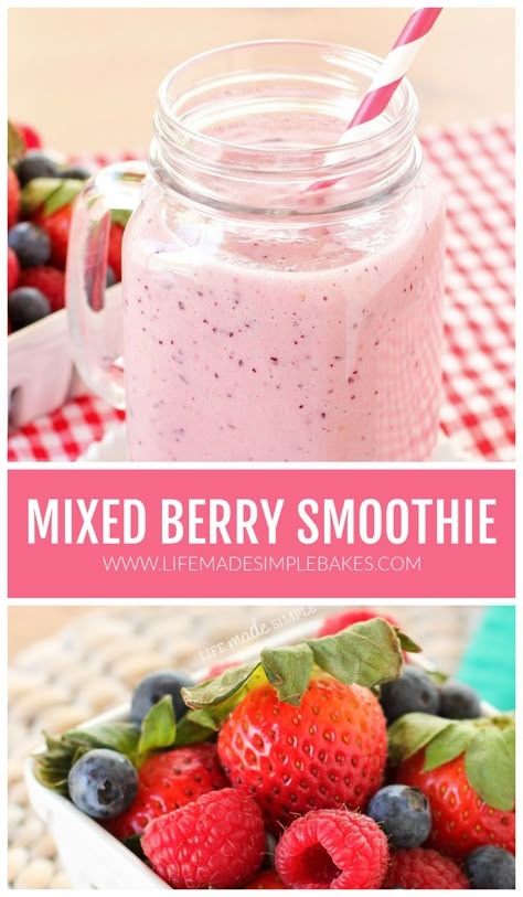 Smoothies With Frozen Fruit Recipes, Mixed Fruit Smoothie Recipes, Frozen Mixed Berry Smoothie, Recipes With Frozen Fruit, Fresh Fruit Smoothie Recipes, Ice Smoothie, Frozen Fruit Smoothie Recipes, Frozen Berry Smoothie, Mixed Fruit Smoothie