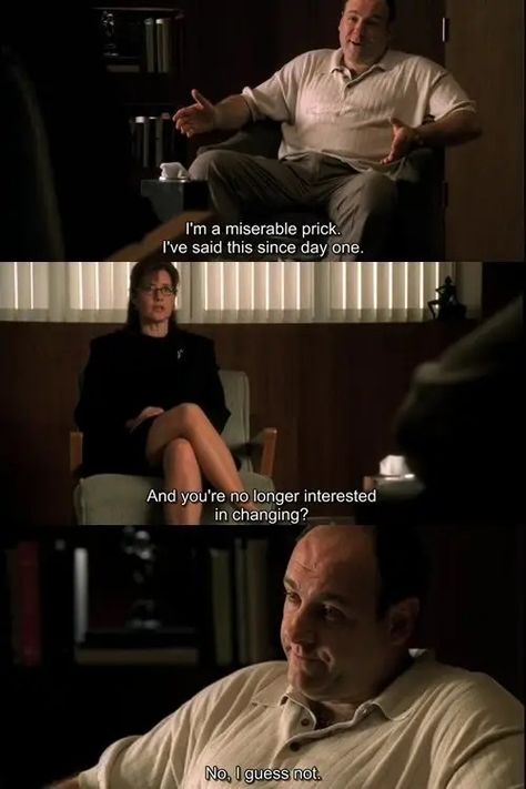 Tony Soprano Quotes, Sopranos Quotes, Red Quotes, Fictional Character Crush, The Sopranos, Tony Soprano, Millennials Generation, Sense Of Humour, Film Inspiration