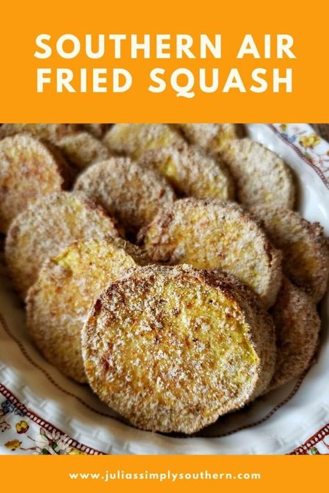 Air Fried Squash, Fried Squash Recipes, Fried Yellow Squash, Air Fryer Vegetables, Fried Squash, Fried Recipes, Yellow Squash Recipes, Healthy Side Dish, Air Fryer Oven Recipes