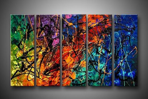 paint splatter wall decor - instead of one huge canvas use a series but paint them all together so the splatters are continuous Art Amour, Splatter Art, Crayon Art, Abstract Oil, Pics Art, Oil Painting Abstract, Modern Art Abstract, Art Abstrait, Art Moderne