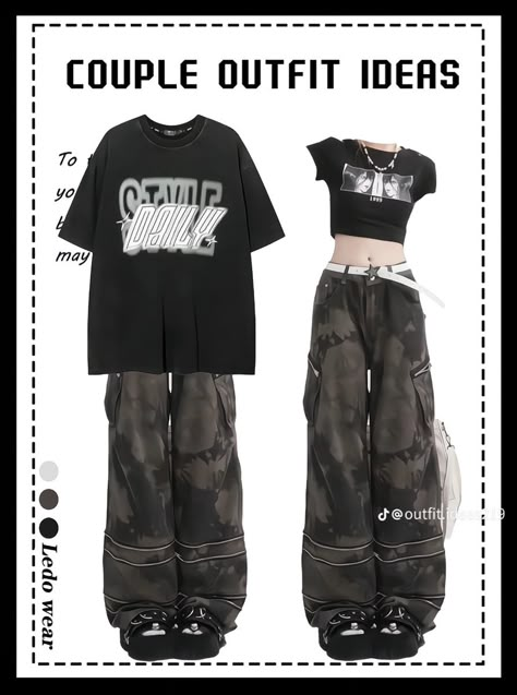 Tomboy Outfit Ideas, Couple Outfit Ideas, Couple Fits, Downtown Outfits, Concept Clothing, Matching Couple Outfits, Tomboy Style Outfits, Tom Kaulitz, Simple Trendy Outfits