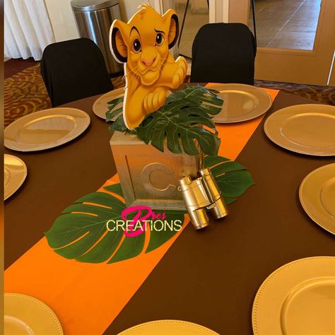 Lion King Table Decorations, Lion King Centerpieces Baby Showers, Lion King Baby Shower Ideas For Boys, Lion King Baby Shower Ideas Decoration, Simba Baby Shower Ideas, Lion King Centerpieces, Lion King Baby Shower Ideas, Lion Baby Shower Theme, Simba Baby Shower