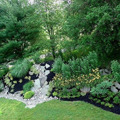 landscaping berms | Landscape Berm | Outdoor Ideas Landscape Mounds, Landscape Berm, Best Landscape, Front Yard Design, Backyard Privacy, Rock Wall, Traditional Landscape, Yard Design, Free Plants