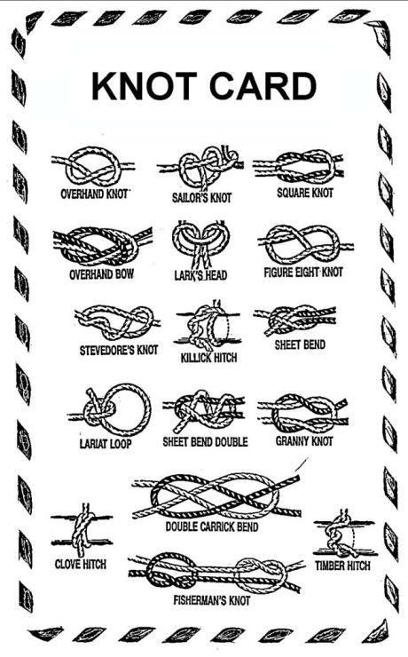 Scout Knots, How To Tie A Knot, Cub Scout Activities, Camping Knots, Types Of Knots, Survival Knots, Knots Guide, Girl Scout Camping, Knot Tying