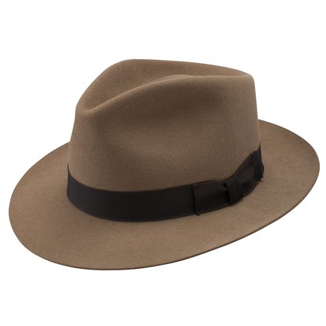 Stetson Chatham Fur Felt Fedora Brown Fedora Hat Outfit Fall, Brown Fedora Hat Outfit, Swan Moodboard, Fedora Hat Outfit Fall, Hat Outfit Fall, Masculine Accessories, Fedora Hat Outfits, Stetson Fedora, Brown Fedora