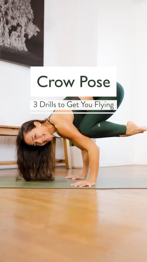 yogawithbriohny on Instagram: 3 Drills That Will Help You Fly into Crow 🆕⁠⠀ Stop scrolling, save this post- trust me, you'll want to open it as soon as you hit your mat.… Crow Yoga, Handstand Tutorial, Yoga Arm Balance, Press Handstand, Yoga Handstand, Crow Pose, Yoga Tutorial, Stop Scrolling, Yoga Motivation