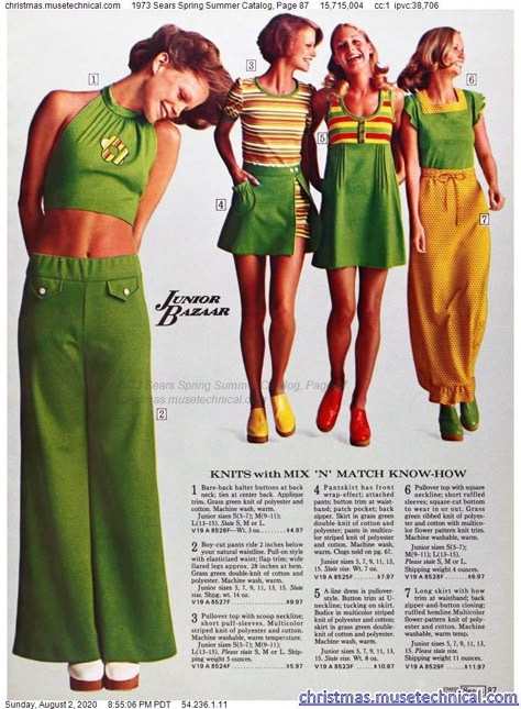 1973 Sears Spring Summer Catalog, Page 87 - Christmas Catalogs & Holiday Wishbooks 70s Teenage Fashion, 70s Women Fashion, Superstar Barbie, 70 Fashion, 60s 70s Fashion, 60s And 70s Fashion, 70s Women, 70s Inspired Fashion, 70s Outfits