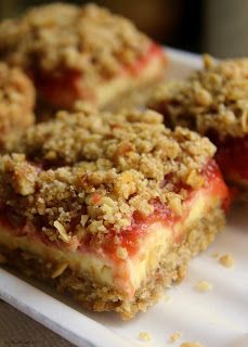 Jo and Sue: Rhubarb Cheesecake Squares Recipes With Pie Filling, Cake Mix Pudding Cookies, Rhubarb Desserts Recipes, Rhubarb Cake Recipes, Recipes Using Cake Mix, Cherry Crumble, Cheesecake Squares, Crumb Bars, Rhubarb Desserts