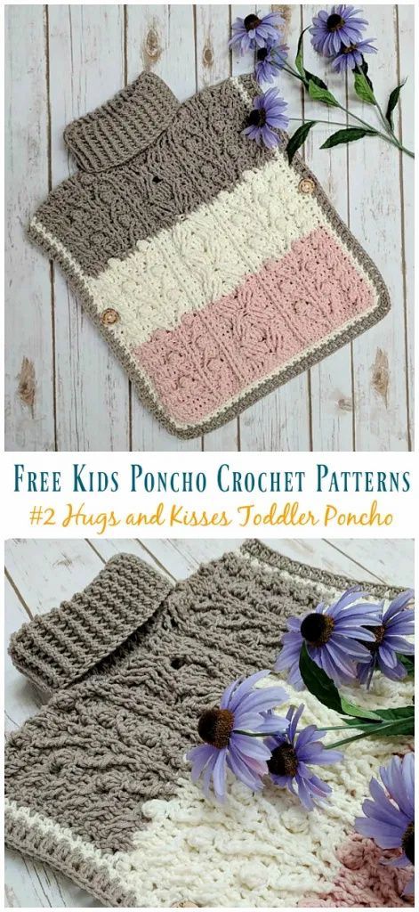 Crochet Poncho Kids, Toddler Poncho, Crochet Baby Poncho, Crochet Poncho Free Pattern, Poncho Crochet, Kids Poncho, Crochet Poncho Patterns, Crochet Baby Girl, Crochet Beanie Pattern