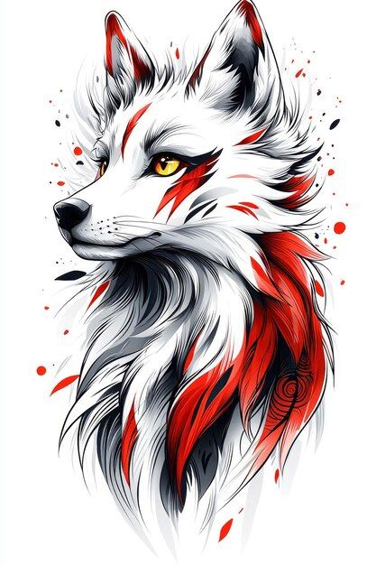 Fire Fox Drawing, Japanese Fox Tattoo Design, Red Fox Photography, Arctic Fox Drawing, Nine Tailed Fox Tattoo, Fox Tattoo Design, Geometric Wolf, Shiva Tattoo Design, Art Fox