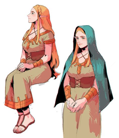 Fem Link, Zelda Aesthetic, Weiblicher Elf, Loz Botw, Zelda Drawing, Loz Fanart, Shingeki No Bahamut, Princesa Zelda, Zelda Botw