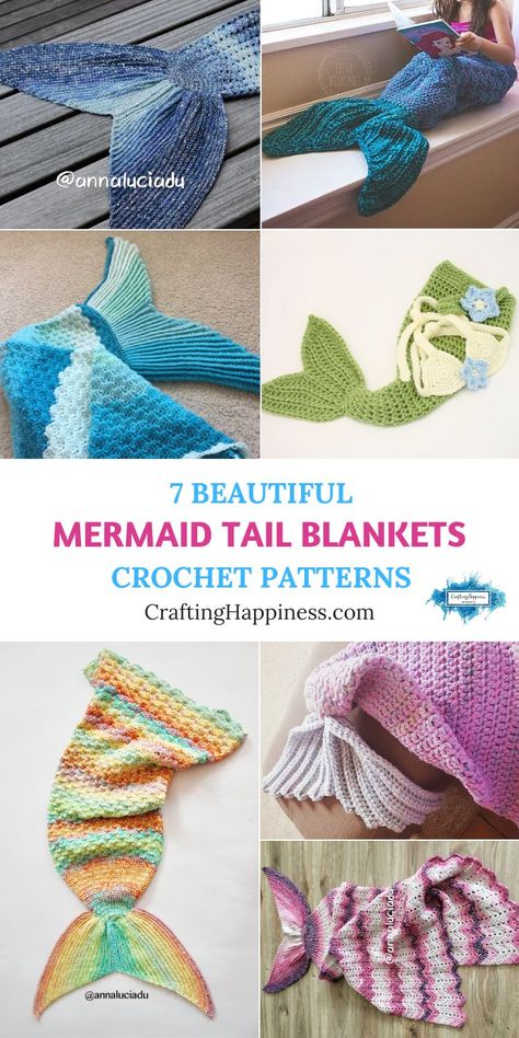 Get started with your next project with these crochet mermaid tail blanket patterns for adults and kids curated by Crafting Happiness. Mermaid Tail Crochet Pattern Free, Mermaid Blanket Crochet Free Pattern, Knitted Mermaid Tail Pattern, Crochet Mermaid Tail Pattern Free, Crochet Mermaid Blanket Pattern, Diy Mermaid Tail Blanket, Mermaid Tail Blanket Crochet Pattern, Mermaid Crochet Pattern Free, Beautiful Mermaid Tail