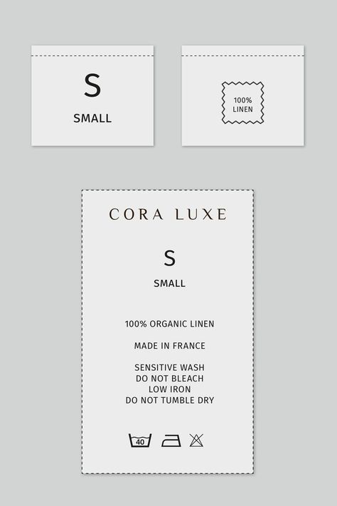 Care Label Design, Design Exploration, Hang Tags Clothing, Clothing Labels Design, Hang Tag Design, Fashion Logo Branding, Create Logo, Labels Design, Packaging Ideas Business