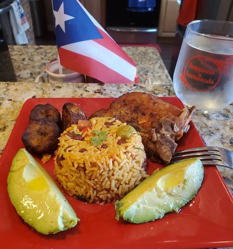 Puerto Rican Food Plates, Puertorican Rice, Sweet Plantains, Catholic Aesthetic, Puerto Rico Food, Boricua Recipes, Rice Beans, Rican Food, Puerto Rican Culture