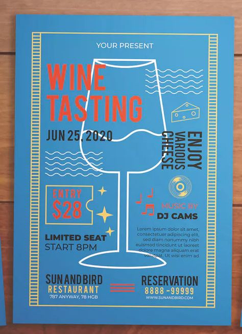 Wine Dinner Poster, Wine Tasting Flyer, Wine Tasting Poster, Wine Event Poster, Wine Flyer, Wine Brochures, Wine Marketing, Winery Event, Brochure Design Layout