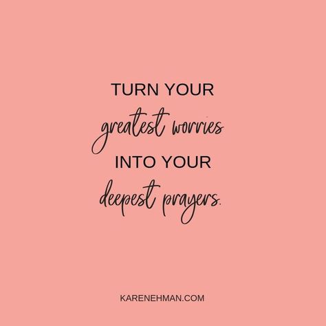 Turn your greatest worries into your deepest prayers... Life Perspective, Worry Quotes, Quotes Faith, Gods Strength, Love Truths, Quotes God, Super Quotes, Faith In Love, Trendy Quotes