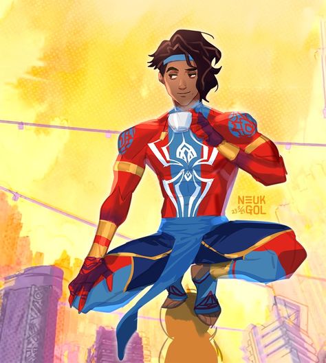 Pavitr Prabhakar Spiderman, India Spiderman, Spider Man India, Webtoon Artist, Spiderman Fanart, Pavitr Prabhakar, All Spiderman, Spiderman 3, Spiderman Spider