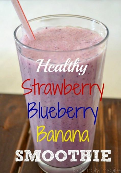 Blueberry Banana Smoothie Recipes, Strawberry Blueberry Smoothie, Banana Smoothie Healthy, Blueberry Smoothie Recipe, Banana Breakfast Smoothie, Blueberry Banana Smoothie, Banana Smoothie Bowl, Banana Drinks, Banana Smoothie Recipe