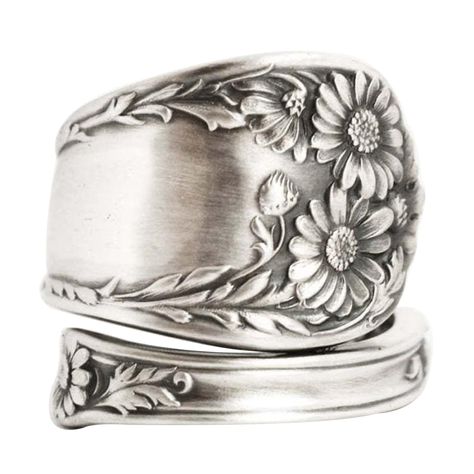 PRICES MAY VARY. Title: 925 Sterling Silver Oxidized Spoon Ring Adjustable Ring Jewelry Gifts for Women. Product Type: Categories Flower Spoon, Vintage Spoon Rings, Sterling Silver Spoon Ring, Silver Spoon Ring, Sunflower Ring, Sterling Silver Spoons, Daisy Ring, Spoon Ring, Spoon Jewelry