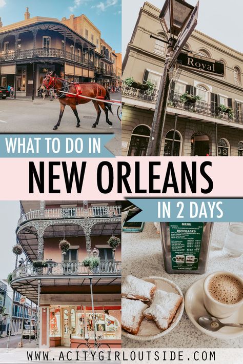 New Orleans Itinerary for 2 Days - What To Do, Where To Stay New Orleans Trip, New Orleans Itinerary, Weekend In New Orleans, New Orleans Travel Guide, New Orleans Vacation, Louisiana Travel, New Orleans Hotels, Visit New Orleans, New Orleans Travel