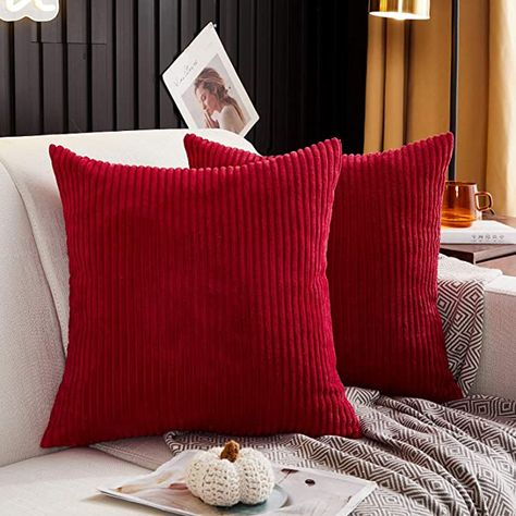 Decor For Party, Red Pillow Covers, Bed Chair, Armchair Slipcover, Stripe Throw Pillow, Red Pillows, Decorative Cushion Covers, Sofa Couch Bed, Decorative Throw Pillow Covers