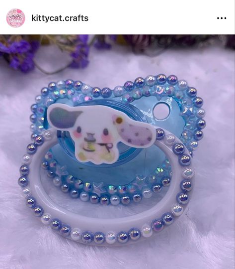 Cinnamoroll Pacifier, Sanrio Pacifier, Age Reg, Lil Space, Pet Regression, Bling Pacifier, Puppy Boy, Adult Pacifier, Bb Reborn