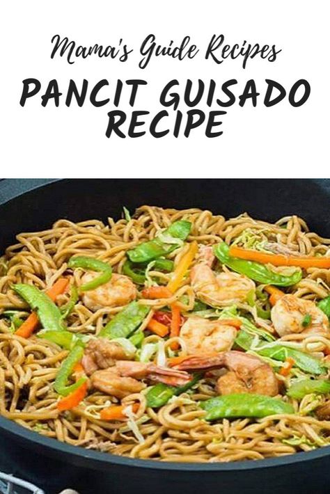 This Pancit guisado recipe is a classic recipe. It's the most simplest way to serve Pancit Canton Guisado with shredded chicken and shrimps. Easy and Pansit Bihon With Chicken, Pancit Recipe Filipino Canton, Chamorro Pancit Recipe, Pancit Canton Guisado, Pancit Guisado Recipe Filipino Food, Pancit Guisado, Pancit Filipino, Pancit Canton Recipe, Guisado Recipe