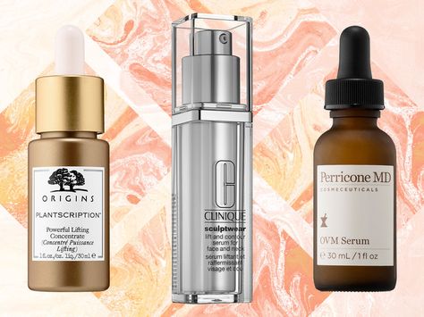 Firming Serums You Can Actually Feel Working on Wrinkles Makeup Wrinkles, Chocolate Face Mask, Best Face Serum, Face Serums, Tumeric Face Mask, Anti Aging Face Serum, Lip Wrinkles, Firming Serum, Best Serum