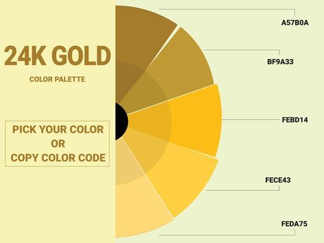 Color Palette Code, Rgb Palette, Gold Color Palette, Coloring Images, Gold Color Palettes, Simple Designs To Draw, Gold Collection, Color Pallets, Colour Images