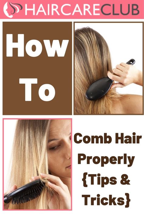 You may think that as long as you’ve got the knots and tangles out, you’ve combed your hair properly. Well, this is the main objective behind brushing your hair – but what if we told you there I a right way and a wrong way to comb your hair? Would you like to know how to comb hair properly? Then read on for the best tips; we’ve got you covered! How To Comb Hair Properly, How To Brush Hair Properly, How To Comb Hair, Tips For Thick Hair, Thick Frizzy Hair, Hair Mistakes, Hair Growing Tips, Hoco Hairstyles, Tangled Hair