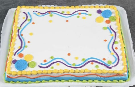 Sheet Cakes Decorated, Half Sheet Cake, Cookie Cake Designs, Sheet Cake Designs, Buttercream Cake Designs, Birthday Sheet Cakes, Cupcake Cake Designs, Spring Cake, Simple Cake Designs