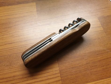 Self-made wooden scales for Swiss Army knife Oc Aesthetic, Army Knife, Self Made, Swiss Army Knife, Swiss Army, Scales, Character Inspiration