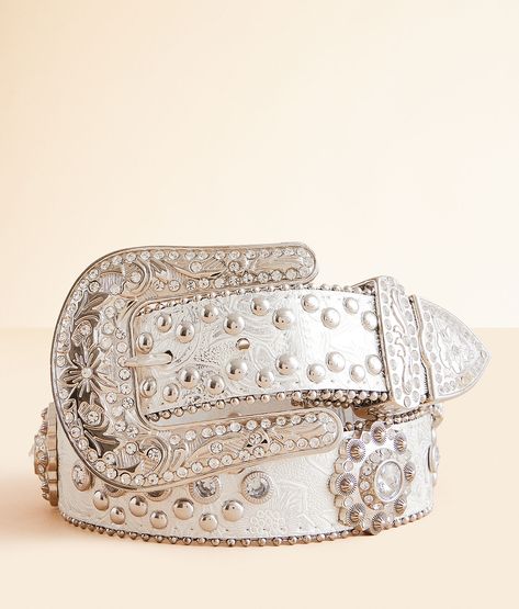 Shop the Blazin Roxx® Metallic Belt for Women at Buckle.com. The Buckle carries the latest Blazin Roxx products and styles, so come back often. Shop at Buckle.com today! Women's Belts, Beautiful Belts, Belt For Women, Silver Belts, Belt Length, Studded Belt, Faux Leather Belts, Conversion Chart, Women's Belt