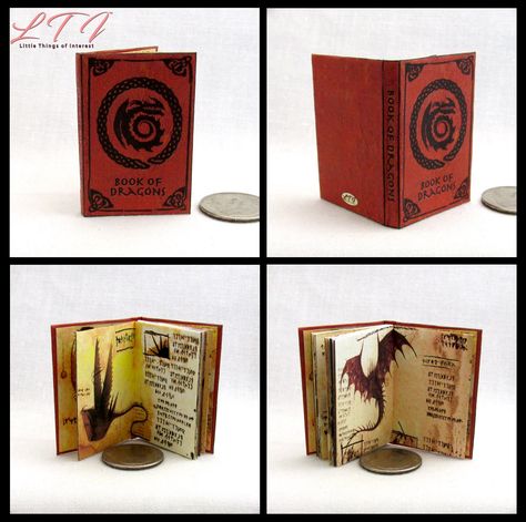 1:6 Scale How To TRAIN YOUR DRAGON Book Of Dragons Illustrated Miniature Book Dragon Rider Berk Potter Magic Wizard Witch Book Of Dragons, Dragon Book, Dragon Sketch, Miniature Book, Art & Craft Kit, Dragon Trainer, Book Writing Inspiration, Monster Dolls, Dragon Rider