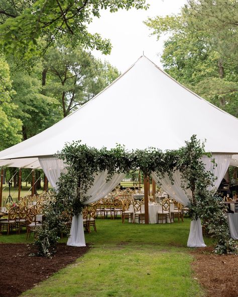 Stunning details from a beautiful day in April captured flawlessly by @michellelyerly 🌸 Planning & Design @knottooshabbyevents Photography @michellelyerly Video @willfryarweddings Florals @designsbydillonnc Catering @spoonfedkitchen Rentals + Tent @partysuppliersandrentals Specialty Rentals @dpetc @marthamydearrentals @greatdaysoiree Lighting + Draping @dpetc Bar @misterbartenderpc Linens @bbjlatavola Wedding Tent With Drapes, Wedding Tent, Tent Wedding, Wedding Board, A Beautiful Day, Wisteria, Beautiful Day, The Good Place, Tent