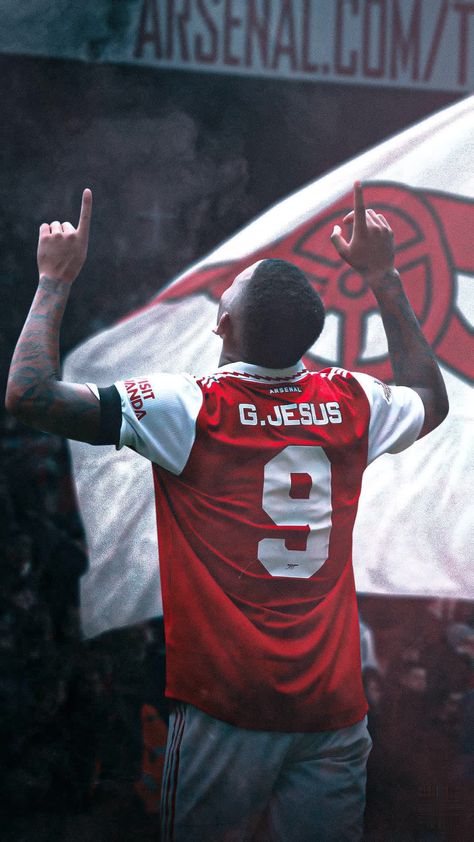 Gabriel Jesus for Arsenal 🔴⚪ Arsenal Fc Art, Arsenal Fc Players, Arsenal Fc Wallpapers, Arsenal Wallpapers, Gabriel Jesus, Messi Photos, Arsenal Players, Messi And Ronaldo, Football Images