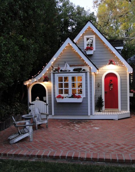 Playhouses | Playhouse Backyard Playhouse Ideas, Tiny House Plans Small Cottages, Small Cottage Designs, Small Cottage House Plans, Backyard Playhouse, Build A Playhouse, Small Cottage Homes, Wendy House, Small Cottages