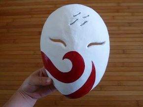 How To Make Mask With Paper, Naruto Crafts Diy, How To Make A Mask Out Of Paper, How To Make A Mask, Mascaras Anbu, Japanese Mask Art, Naruto Mask, Mask With Paper, Diy Naruto