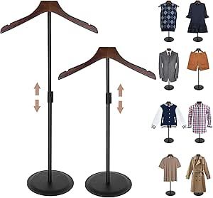 KORETECH 2 Pack Shirt Display 35" Height Adjustable Shoulder Stand Shirt Rack, T Shirt Display Stand for Shops, Steaming Clothes Holder, Black Hoodie Display Ideas, Clothing Booth Display Ideas, Tshirt Vendor Booth Display Ideas, Pop Up Shop Display, Vintage Clothing Display, Steaming Clothes, Shirt Rack, Clothing Booth Display, Merch Display