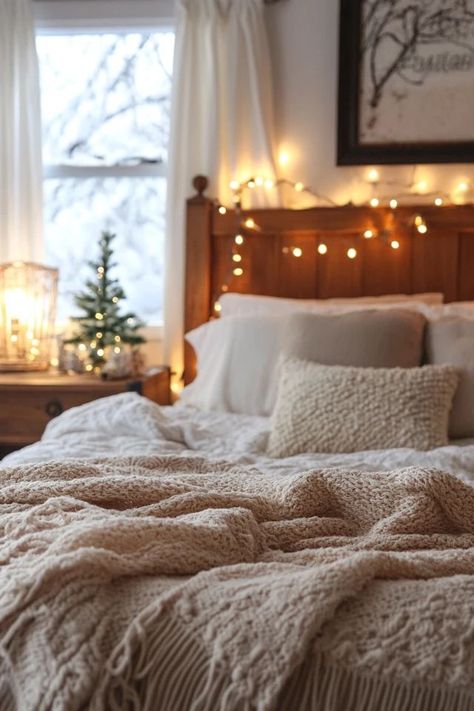 "Create a warm retreat with a Cozy Hygge Winter Bedroom! 🛏️🔥 Perfect for embracing comfort and warmth during the colder months. 🌟✨ #HyggeBedroom #CozyDecor #WinterInspiration" Cozy Hygge Bedroom, Cozy Winter Bedroom, Winter Bedroom Decor, Hygge Bedroom, Hygge Winter, Winter Bedroom, Cozy Hygge, Bedroom Refresh, Cozy Decor