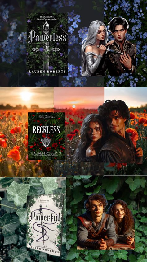 Powerless - Lauren Roberts.                      Reckless - Lauren Roberts.                      Powerful - Lauren Roberts Powerless Characters Fanart, Fearless Lauren Roberts Cover, Books Like Powerless By Lauren Roberts, Lauren Roberts Powerless, Lauren Roberts Books, Reckless Aesthetic Lauren Roberts, Powerful Fanart Lauren Roberts, Powerful By Lauren Roberts, Powerful Book Lauren Roberts