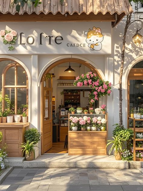 Bookstore Cafe Flower Shop, Bookstore Cafe, Dog Cafe, Flower Store, Coffee Shop Design, Flower Shop, Shop Design, Coffee Shop, Mood Board