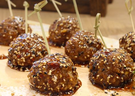 Thai duck meatballs - Canards du Lac Brome Duck Meatballs, Wild Game, Balls Recipe, Meatball Recipes, Caramel Apples, Main Course, Meatballs, Appetizer, Mars