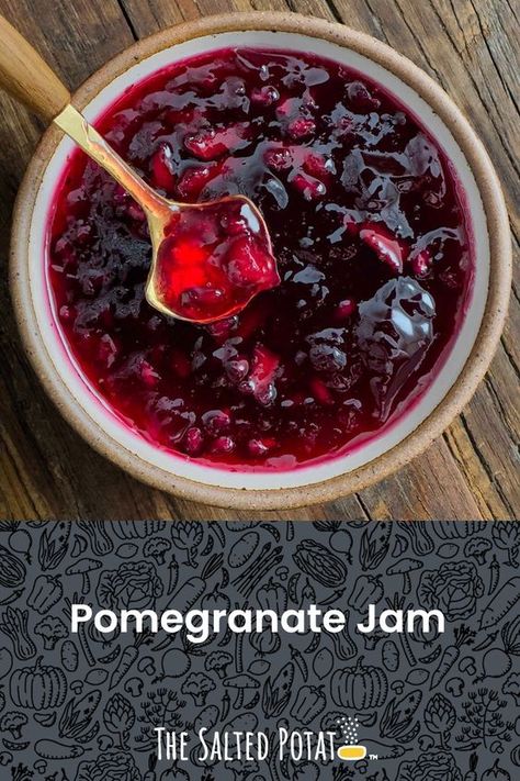 Pomegranate Jam No Pectin, Pomogranette Juice Recipes, What To Make With Pomegranate, Things To Make With Pomegranate, Frozen Pomegranate Recipes, Pomegranate Jam Recipe, What To Do With Pomegranate Seeds, Pomogranette Recipes, Pomagranet Recipe