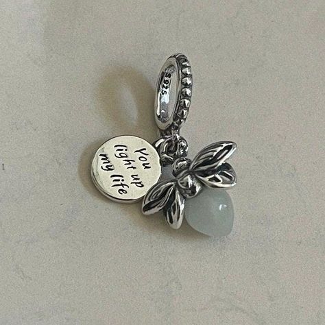 Firefly Charm, Pandora Bracelet Charms Ideas, Pandora Bracelet Designs, Silver Fits, Blue Glow, Jewelry Accessories Ideas, Pandora Bracelet Charms, Classy Jewelry, Jewelry Lookbook